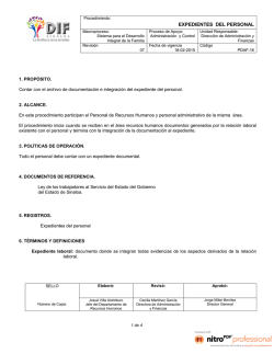 PDAF-16 Expedientes del personal