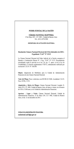 Expediente “UAF” - Cámara Nacional Electoral