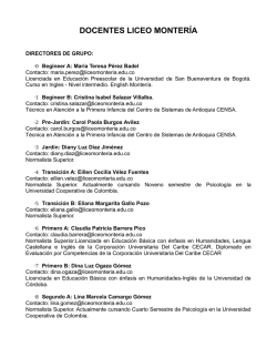 DOCENTES LICEO MONTER&Iacute;A