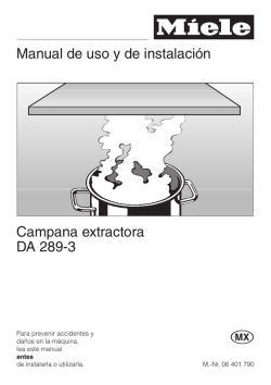 Manual de uso y de instalación Campana extractora DA 289-3