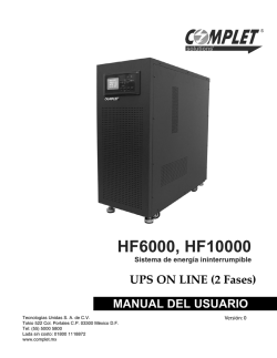 MANUAL DE USUARIO 6 Y 10 KVA