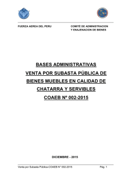 bases administrativas venta por subasta pública de bienes muebles