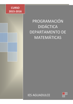 Programación didáctica del Departamento de