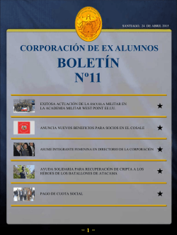 Boletín Interno N° 11 CORPORACIÓN DE EX ALUMNOS