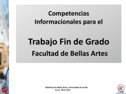 Segunda y Tercera sesión. - Biblioteca Universidad de Sevilla