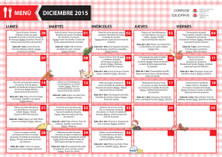 MENÚ DICIEMBRE 2015