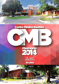 Memoria Anual 2014 - Centro Medico Bautista