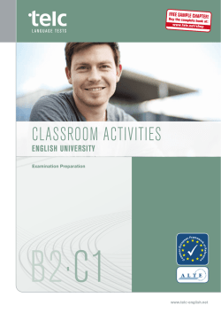 Sample Chapter Classroom Activities telc English B2