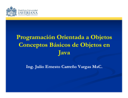 Programación Orientada a Objetos Conceptos Básicos de Objetos