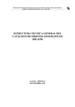 estructura tecnica general del catalogo de objetos geograficos ide-epb
