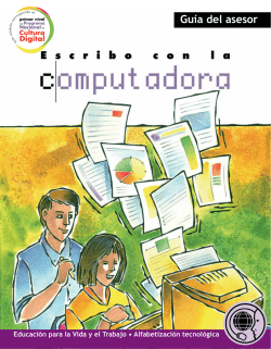 Escribo en la computadora, Gu&iacute;a del Asesor - INEA DF