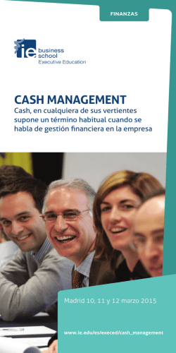 cash management pdf - AEEF, Asociación Española de Ejecutivos y
