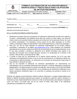 formato autorización de valoración medico