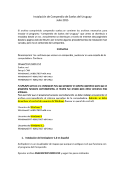 Instructivo Instalación de Compendio de Suelos del Uruguay