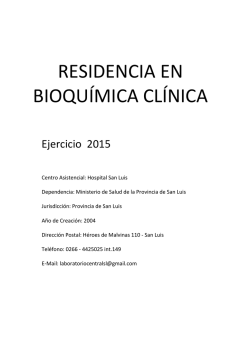 residencia en bioquímica clínica