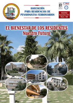 EL BIENESTAR DE LOS RESIDENTES Nuestro Futuro