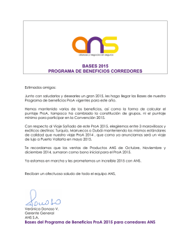 BASES 2015 PROGRAMA DE BENEFICIOS CORREDORES