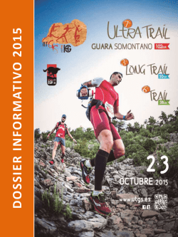 DOSSIER de Prensa 2015 - Ultra Trail Guara Somontano