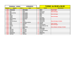 horarios de empresas de transporte departamental/interdepartamental