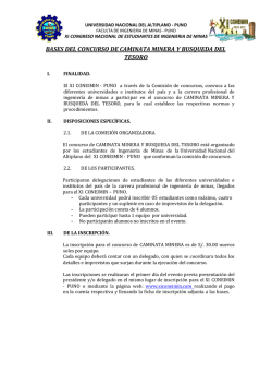 bases del concurso de caminata minera y busqueda