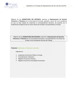 Facultad de Ciencias del Trabajo - Derecho Financiero y Tributario