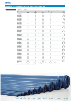 Tuberías en polipropileno triple capa evacuación insonorizada