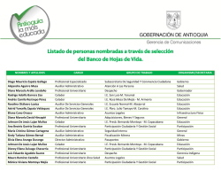 NOMBRES Y APELLIDOS CARGO GRUPO DE TRABAJO