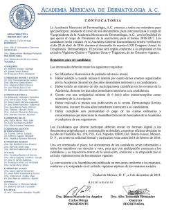 ACADEMIA MEXICANA DE DERMATOLOGIA A. C.