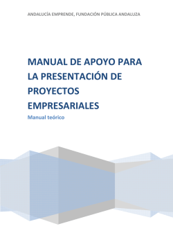 manual de apoyo para la presentación de proyectos empresariales