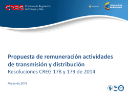 presentación CREG - Comisión de Regulación de Energía y Gas