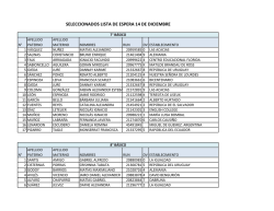 seleccionados lista de espera 14 de diciembre