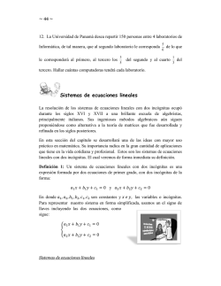 Sistemas de ecuaciones lineales