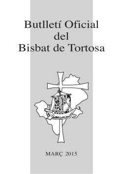 1 MB BOB març 2015 - Bisbat de Tortosa