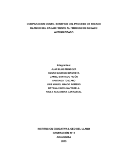 COMPARACION COSTO- BENEFICO DEL PROCESO