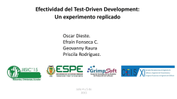Efectividad del Test-Driven Development: Un experimento replicado