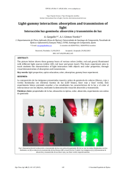 Light-‐gummy interaction: absorption and transmission of light