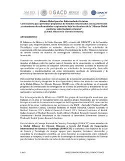 Alianza Global para las Enfermedades Crónicas Convocatoria para