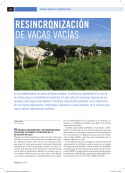 Resincronización de vacas vacías AFRIGA