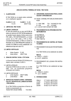 El TMA esta limitado por un arco de 65 NM de radio