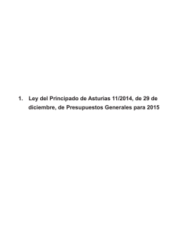 1. Ley del Principado de Asturias 11/2014, de 29 de diciembre, de