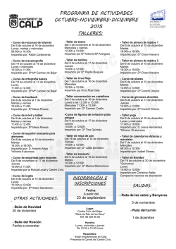 Calendario de Actividades