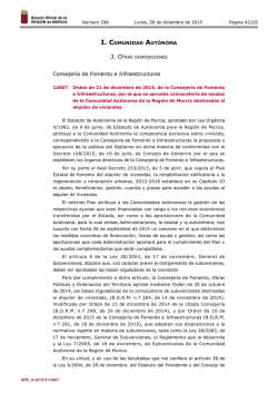 Orden de 21 de diciembre de 2015 - Boletín Oficial de la Región de