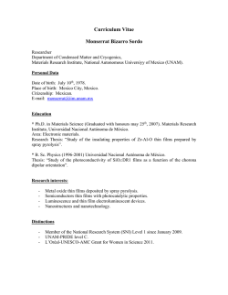 Curriculum Vitae Monserrat Bizarro Sordo