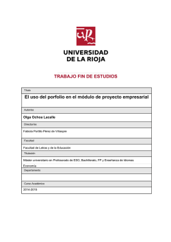 El uso del porfolio en el módulo de proyecto empresarial