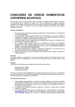 CONCURSO DE VIDEOS DOMESTICOS COPOPREN ACUSTICO.