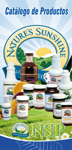 Catalogo Nature Sunshine &ndash; NSP del Per&uacute;