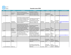 Vacantes enero 2016