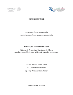 INFORME FINAL Sistema de Pronóstico Numérico de Oleaje para