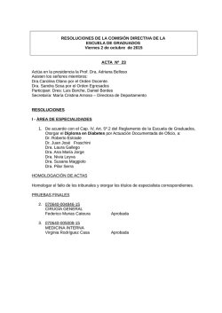 ACTA 23 - 2 octubre 2015 - Escuela de Graduados