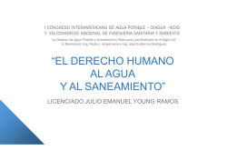 Charla 22 – El Derecho al Agua y Saneamiento